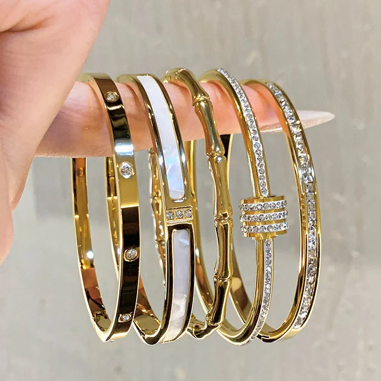 Luxe Bangle Set (Gold finish)