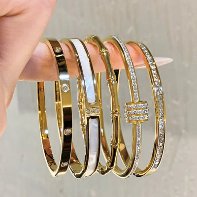 Luxe Bangle Set (Gold finish)