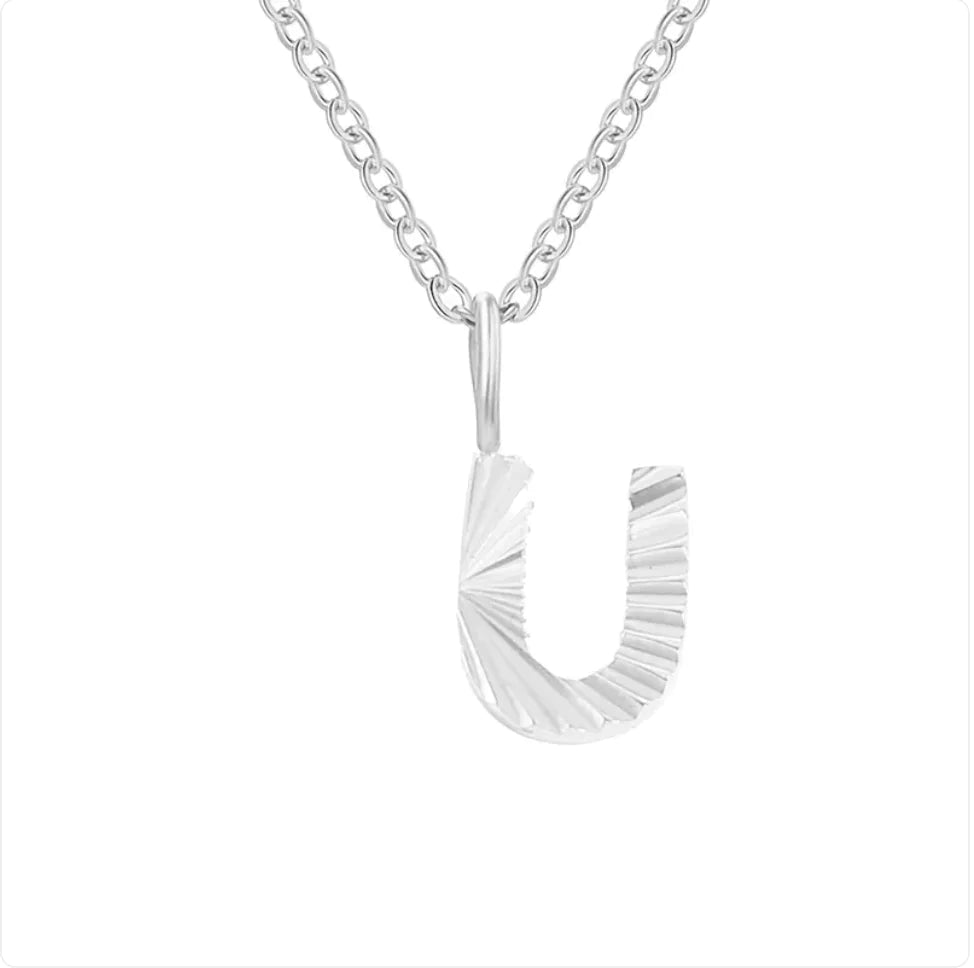 Alphabet Pendant Necklace (stainless steel)