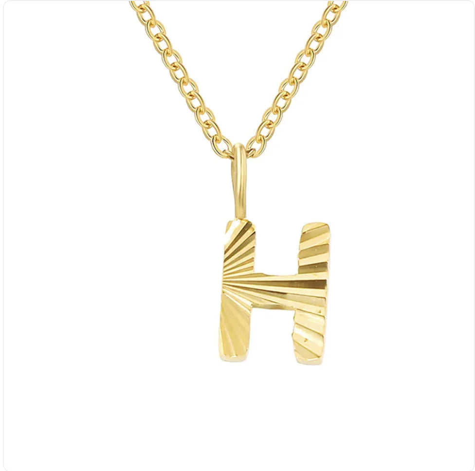 Alphabet Pendant Necklace (stainless steel)