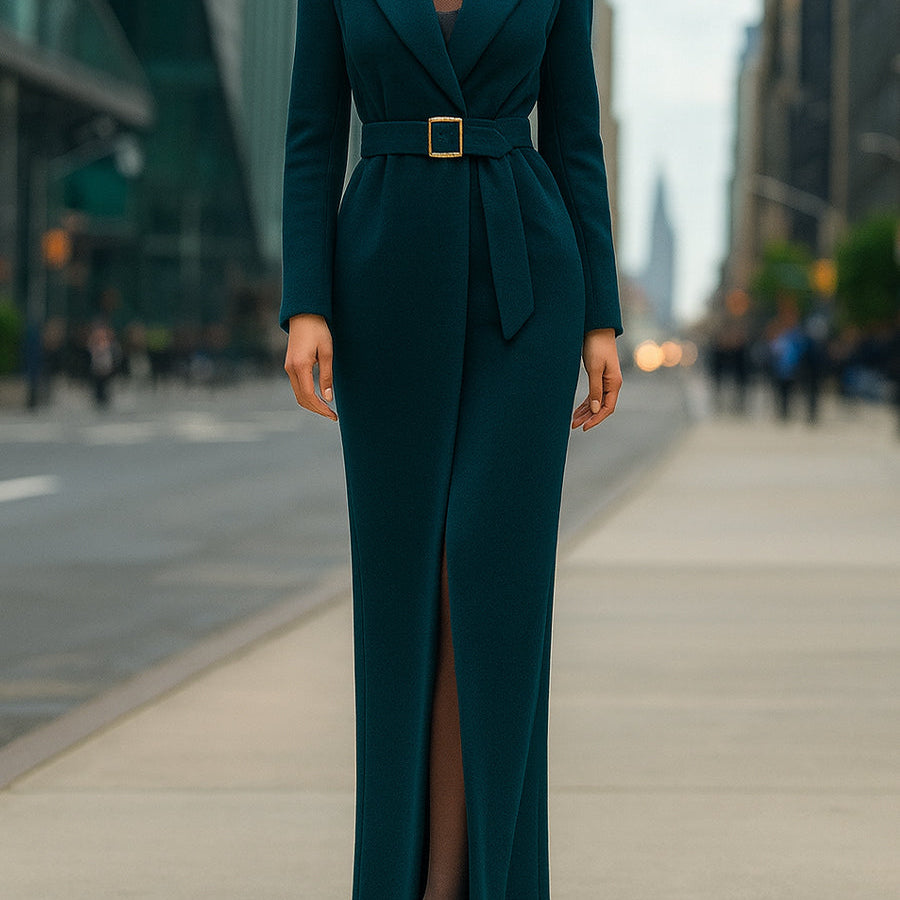 Mooyius | Tailored Belted Maxi Coat - Alden & Archer