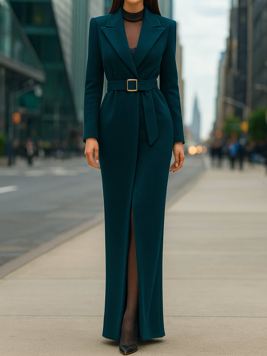 Mooyius | Tailored Belted Maxi Coat - Alden & Archer