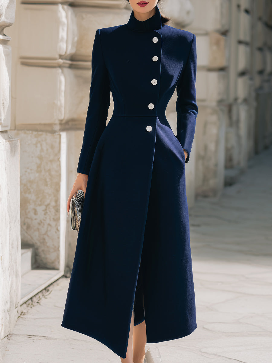 Elena | Collar Maxi Coat - Alden & Archer