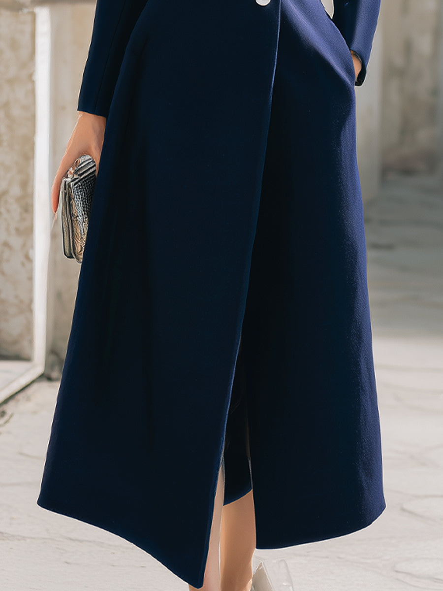 Elena | Collar Maxi Coat - Alden & Archer