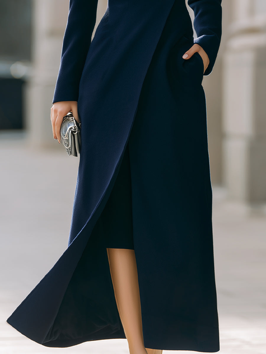 Sophia | Single-Button Maxi Coat - Alden & Archer