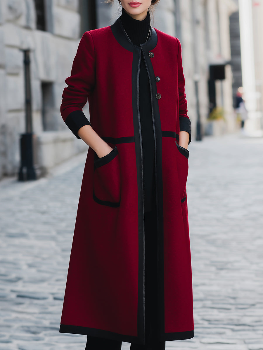 Elena | Functional Pockets Wool Coat - Alden & Archer