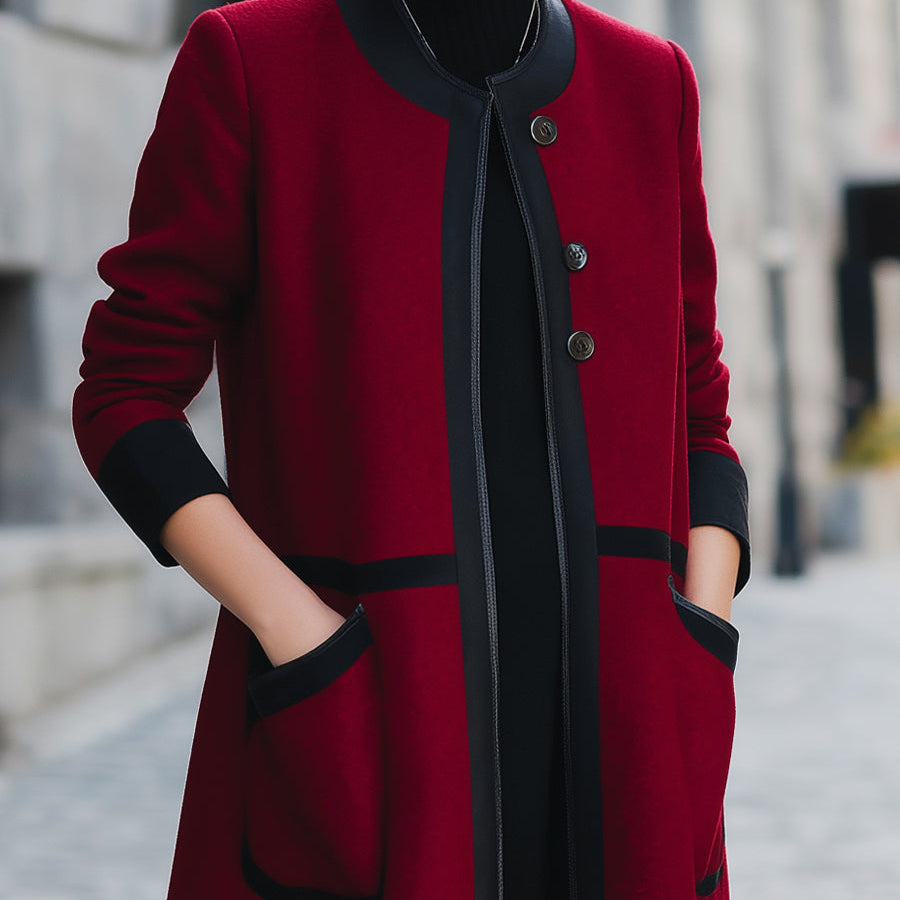Elena | Functional Pockets Wool Coat - Alden & Archer