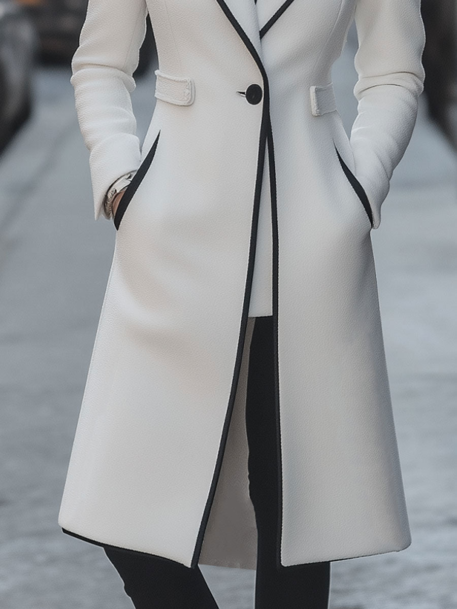 Chic | Long White Coat - Alden & Archer