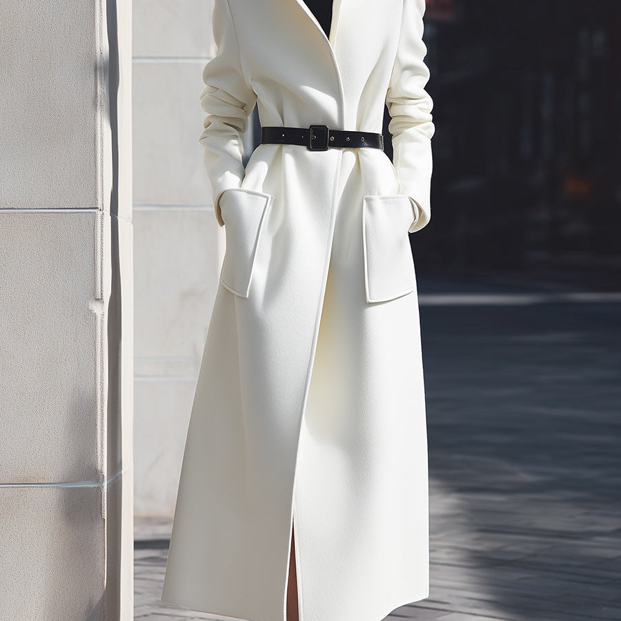 Elena | Belted Wool Coat - Alden & Archer