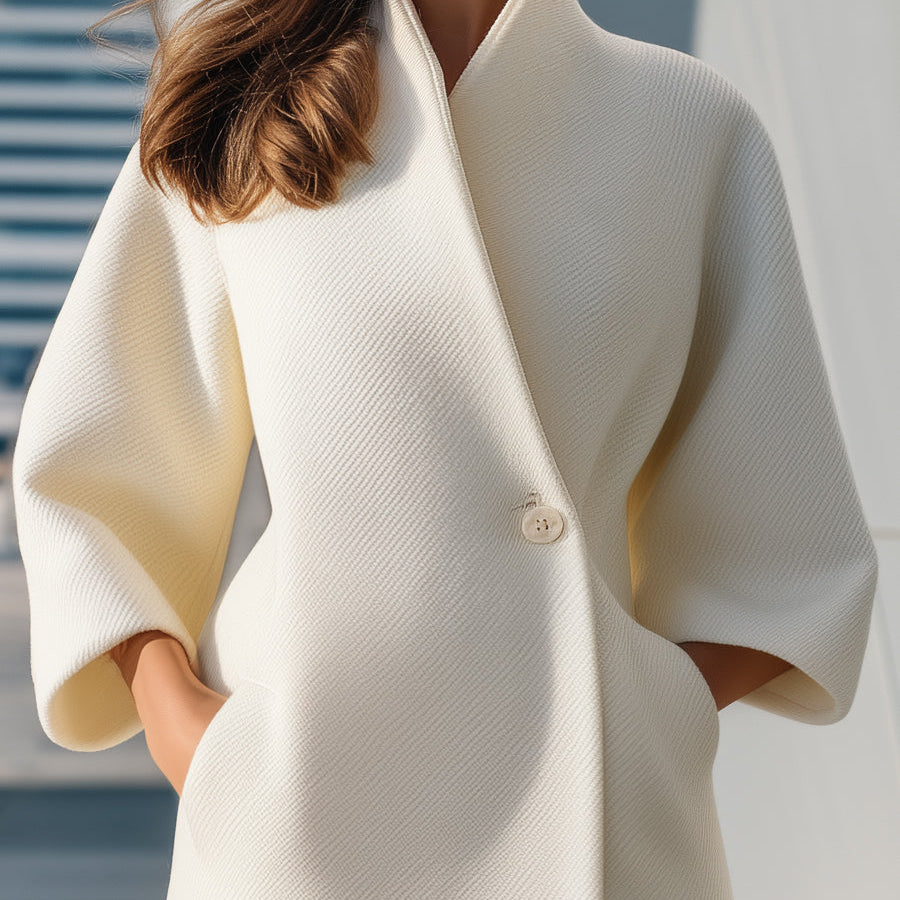 Elena | Oversized Wool-Blend Coat with Belt - Alden & Archer