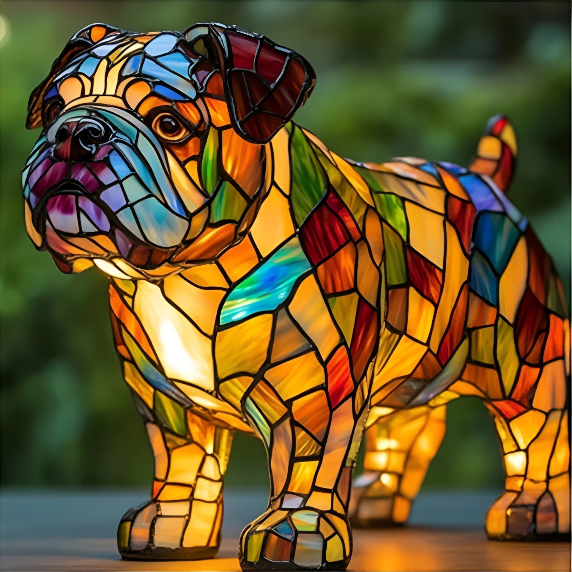 Papou – Magical lamp for dogs made of colored glass
