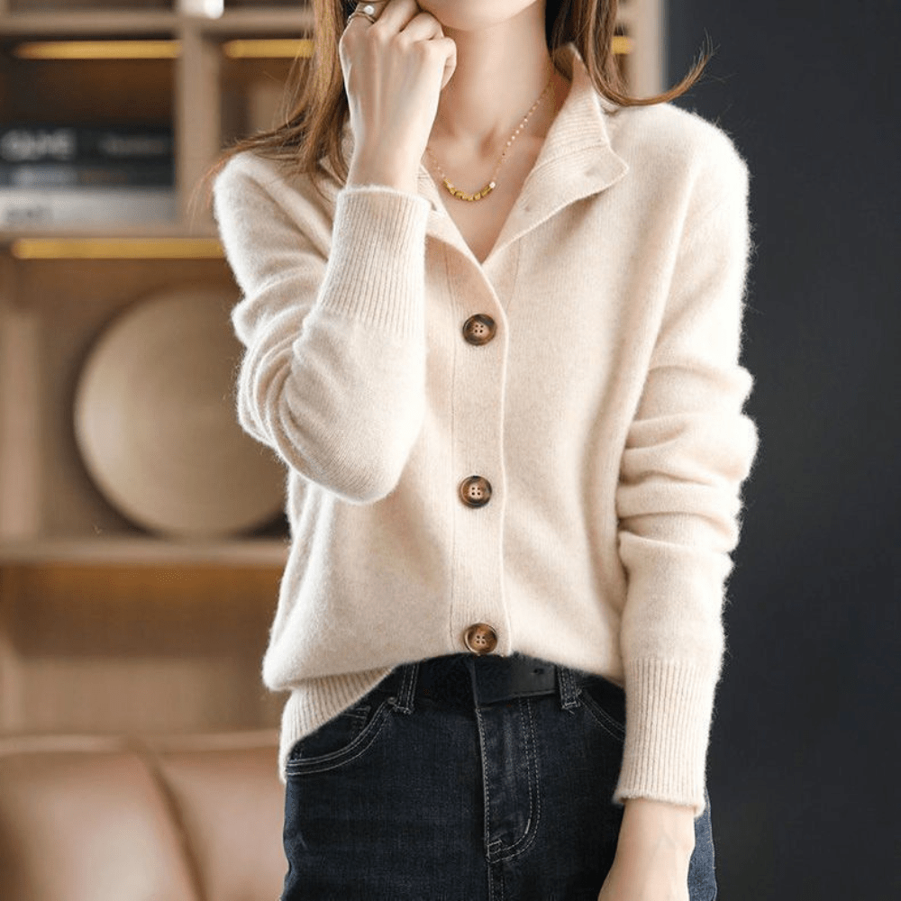 Sophie | Women's Knit Sweater with Button Placket