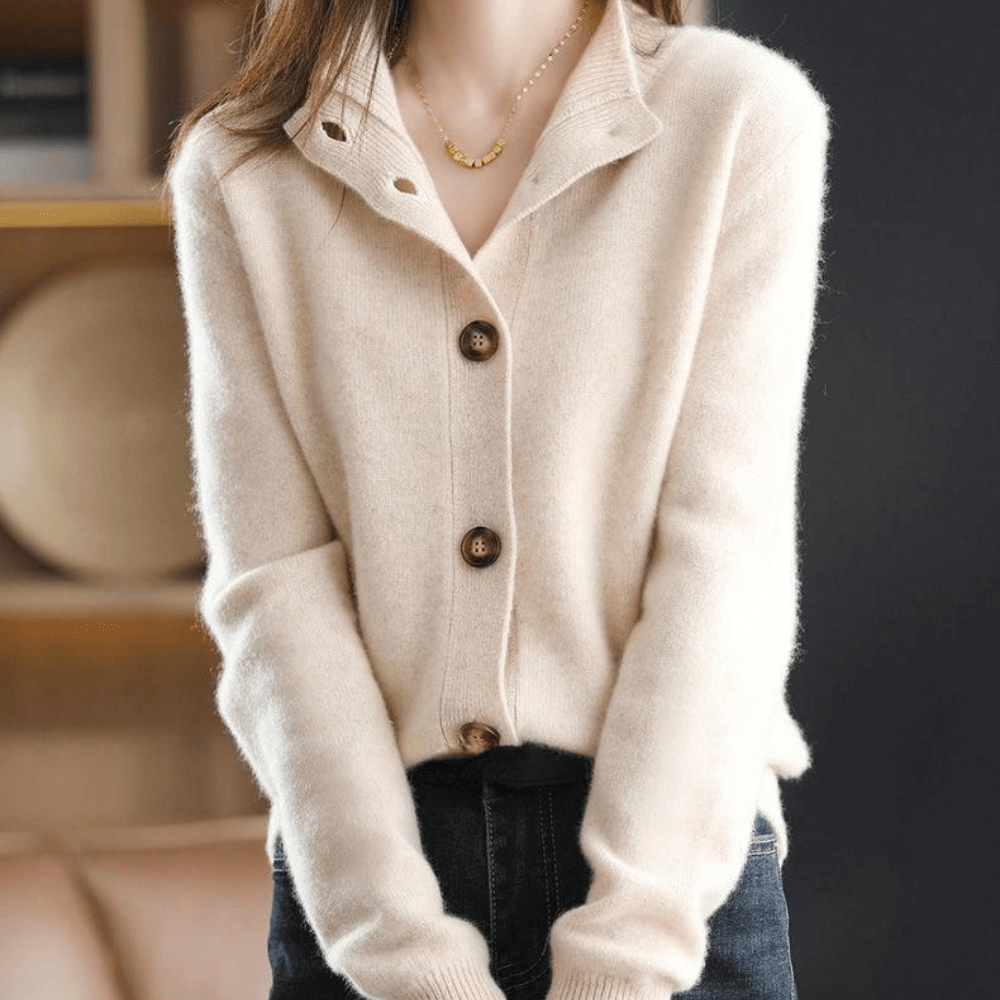 Sophie | Women's Knit Sweater with Button Placket