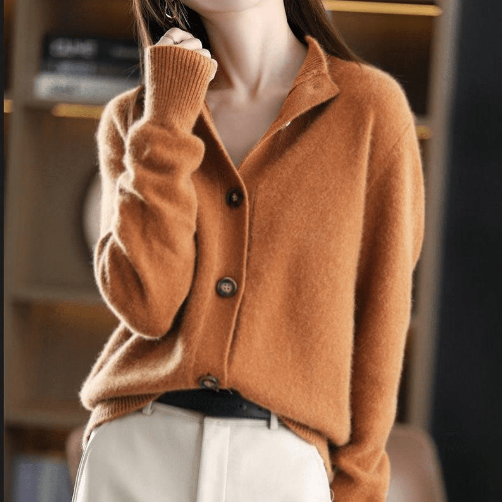 Sophie | Women's Knit Sweater with Button Placket