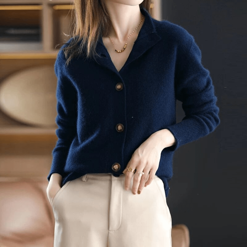 Sophie | Women's Knit Sweater with Button Placket