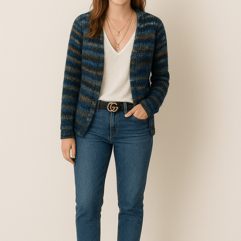 Scarlett | Stylish Women's Multicolor Knit Cardigan