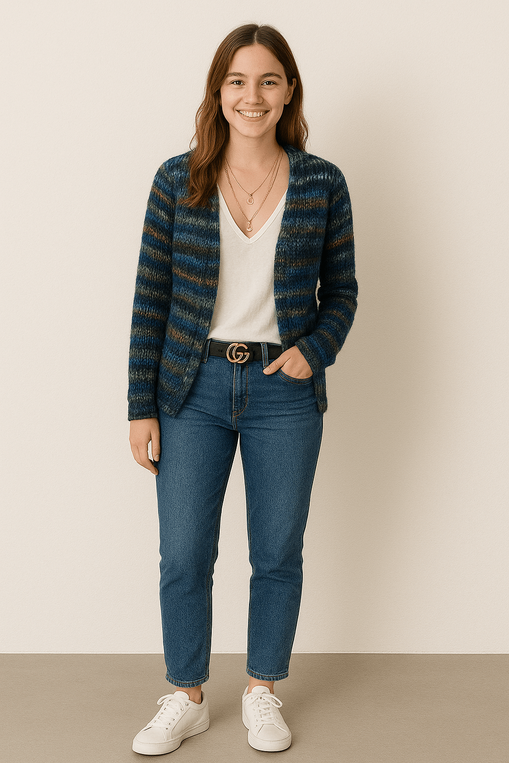 Scarlett | Stylish Women's Multicolor Knit Cardigan