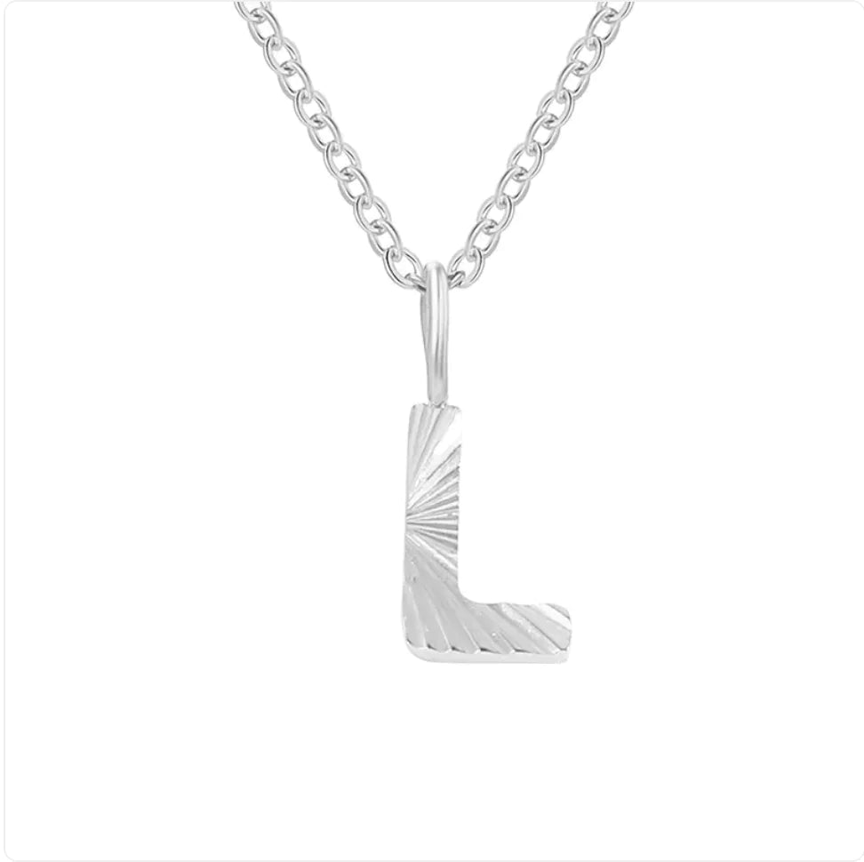 Alphabet Pendant Necklace (stainless steel)