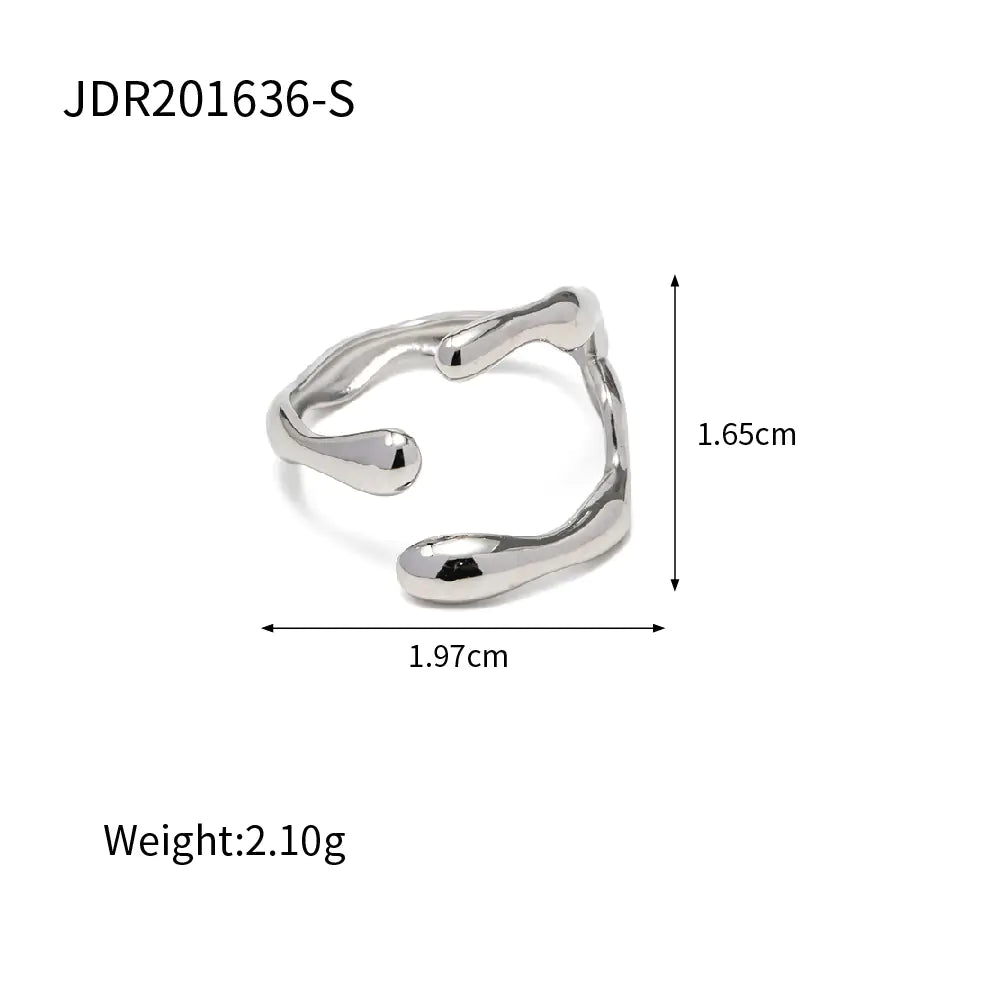 Twist Edge Ring (gold finish)