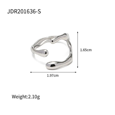 Twist Edge Ring (gold finish)