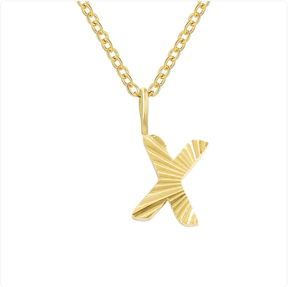 Alphabet Pendant Necklace (stainless steel)