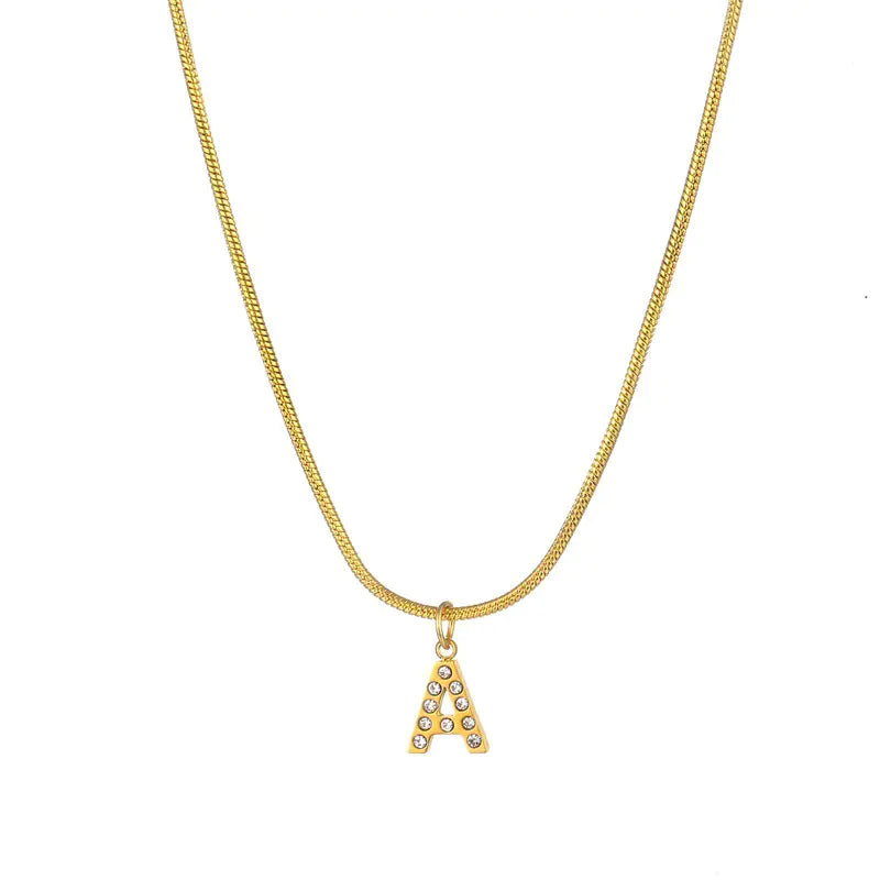 Snake Chain Statement Necklace (gold finish)