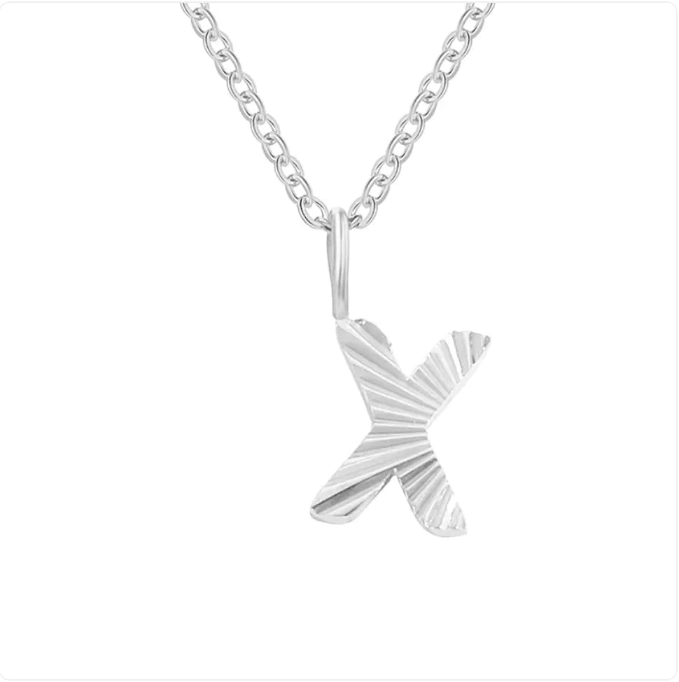 Alphabet Pendant Necklace (stainless steel)