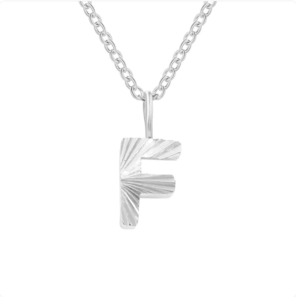 Alphabet Pendant Necklace (stainless steel)