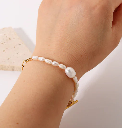 Geo Link Bracelet (gold finish)