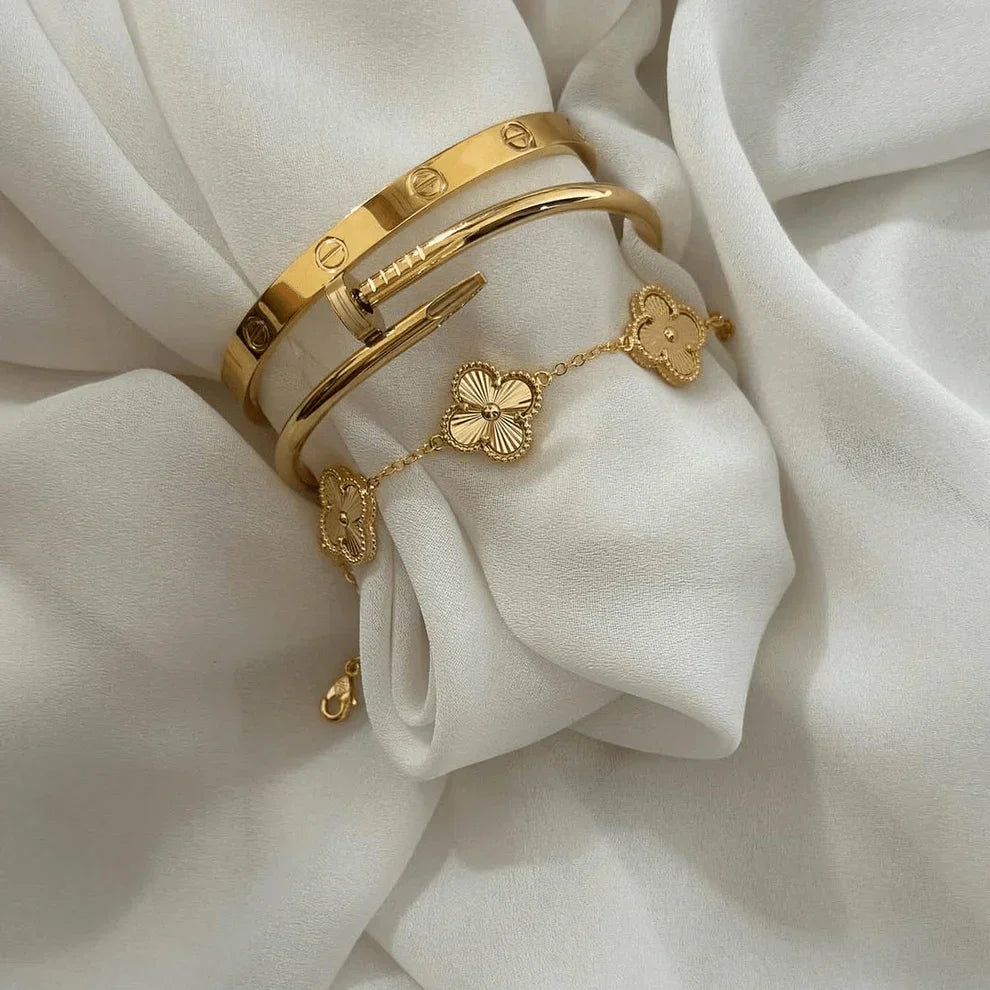 Trio Bracelet Set (gold finish, 3-piece)