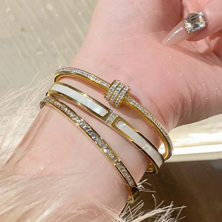 Luxe Bangle Set (Gold finish)