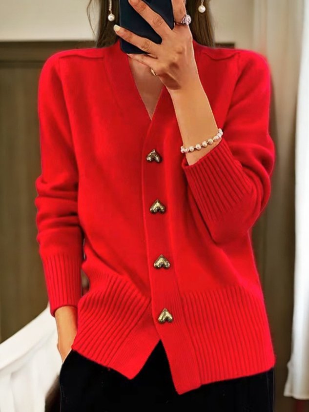 Lydia | Cozy Women's Cardigan with Heart Buttons