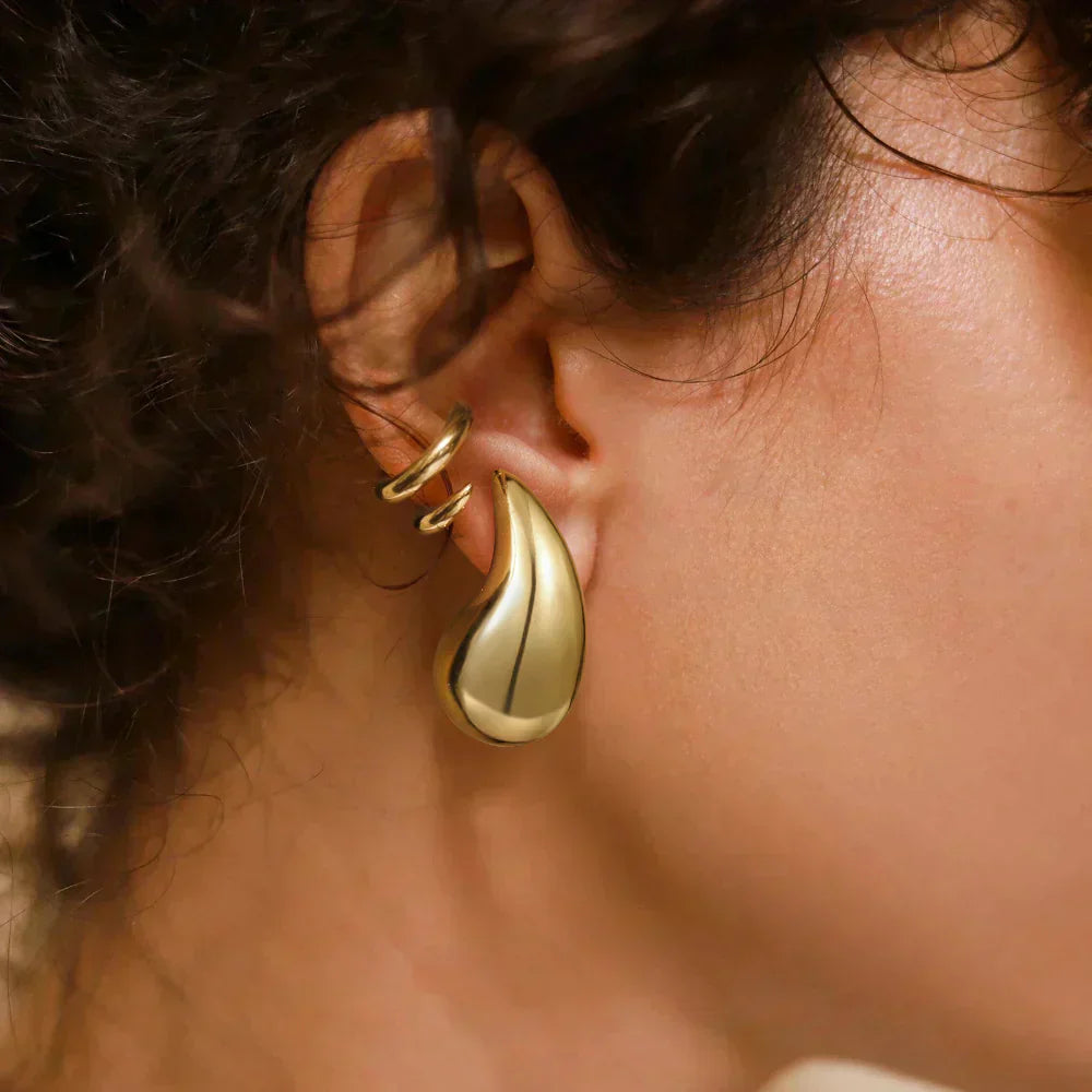 Sandra Teardrop Earrings (gold finish)