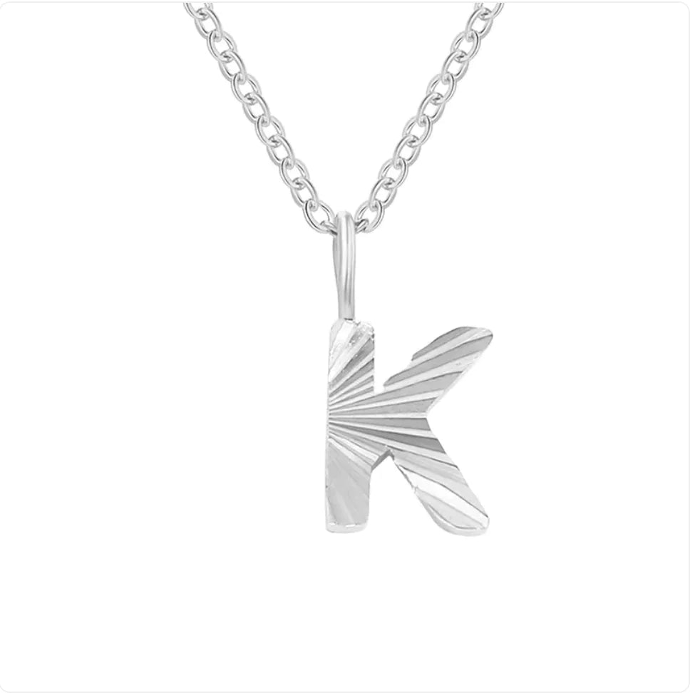 Alphabet Pendant Necklace (stainless steel)