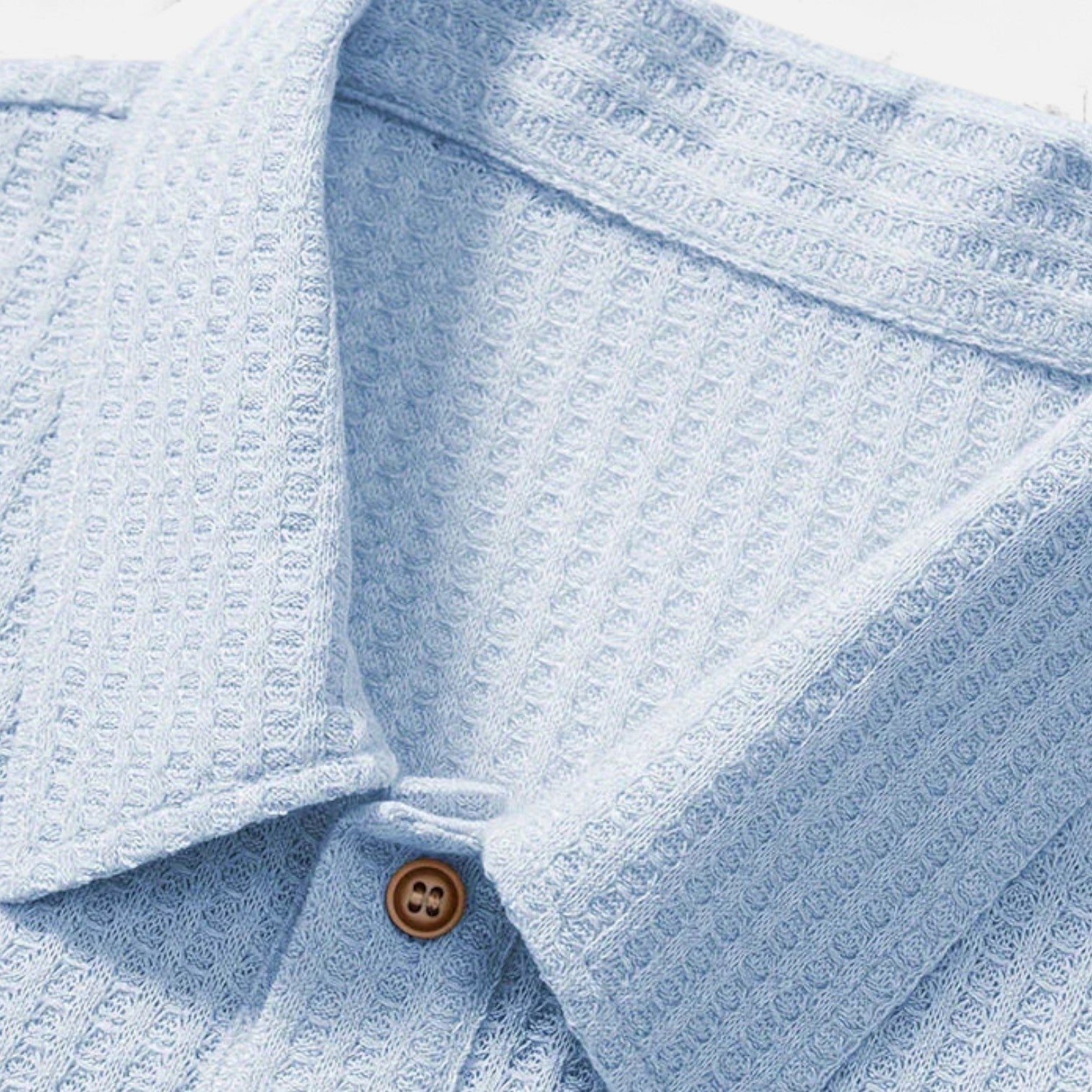 Men’s Waffle Knit Polo Shirt – Elevated Texture, Supreme Flexibility