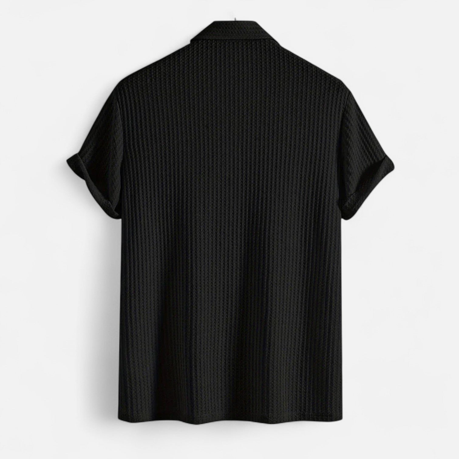 Men’s Waffle Knit Polo Shirt – Elevated Texture, Supreme Flexibility