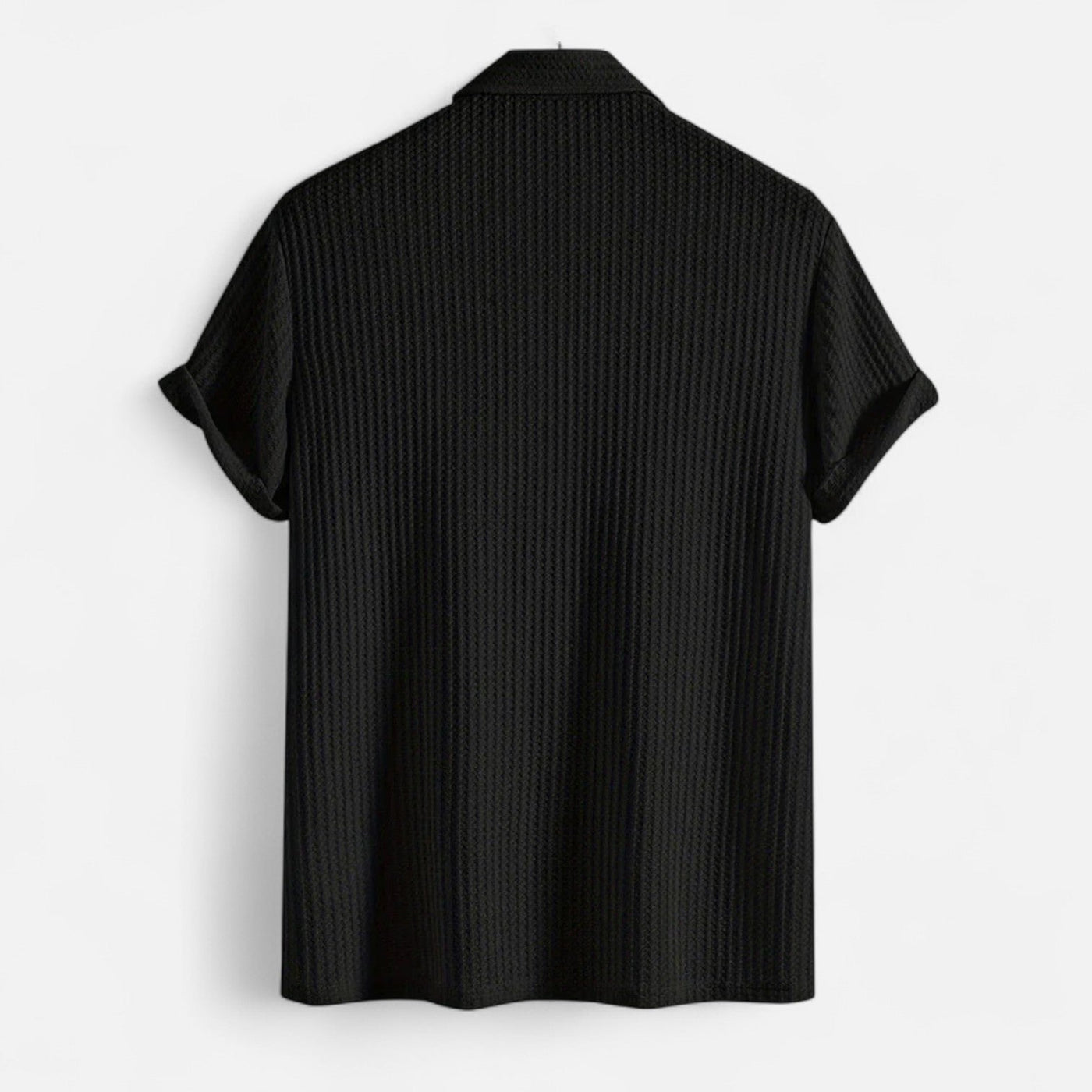Men’s Waffle Knit Polo Shirt – Elevated Texture, Supreme Flexibility