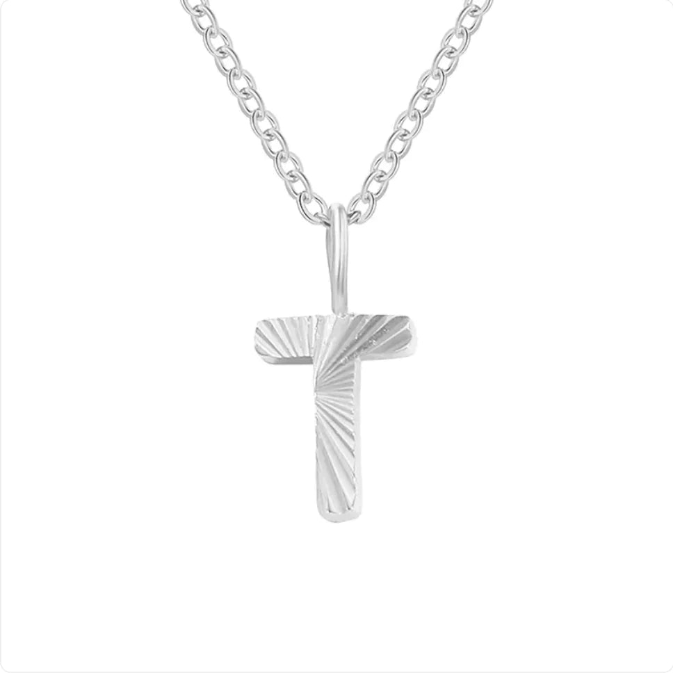 Alphabet Pendant Necklace (stainless steel)