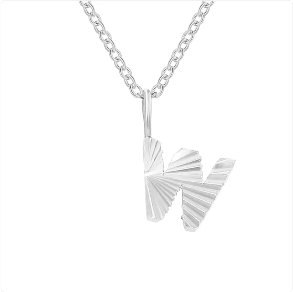 Alphabet Pendant Necklace (stainless steel)