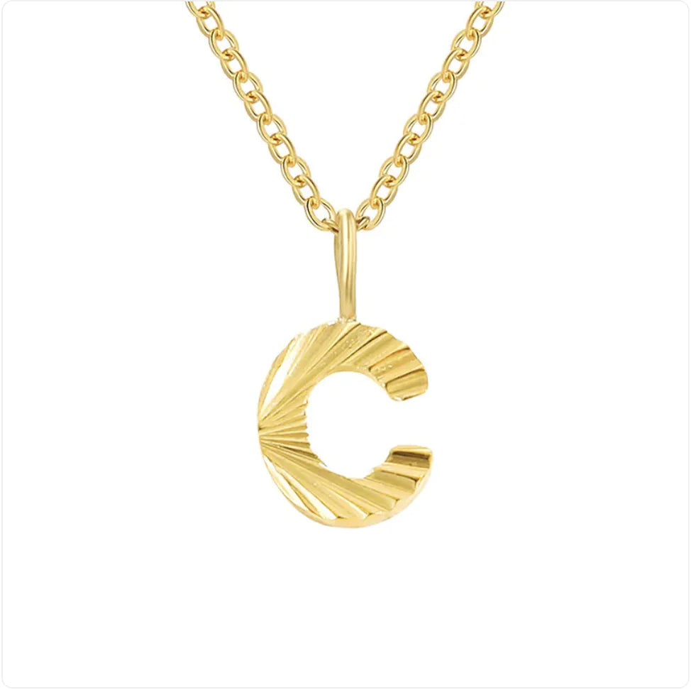 Alphabet Pendant Necklace (stainless steel)