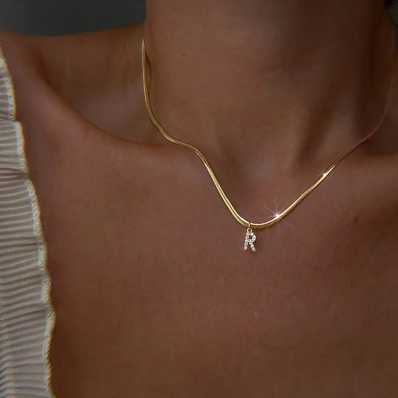 Snake Chain Statement Necklace (gold finish)